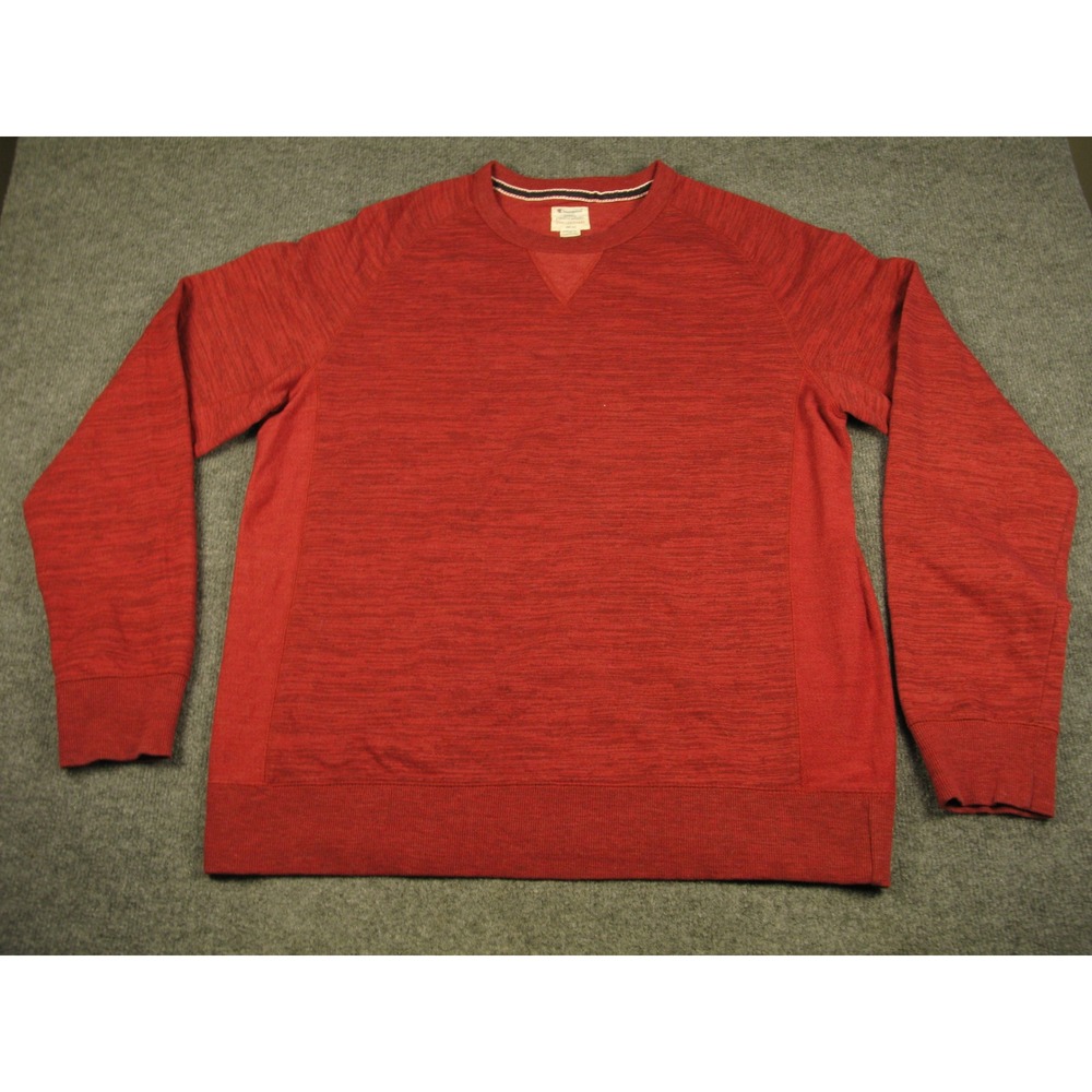 Champion Mens Red Space Dye Crewneck Sweatshirt XXL Pullover 1296934 #2217